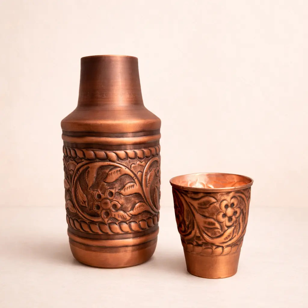 Three decorative bottles