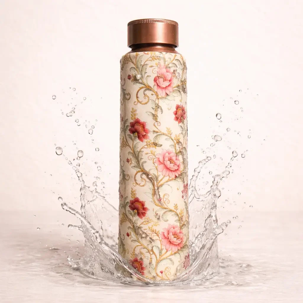 Three copper water bottles