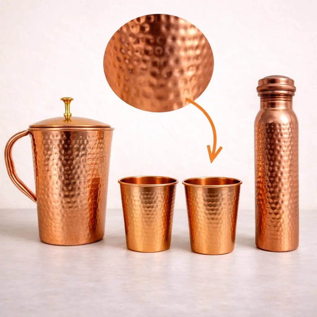 Pure Copper Drinkware Set | Home Décor