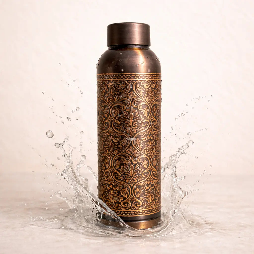 Decorative copper water bottle 