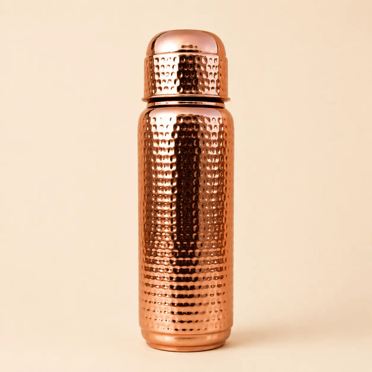Copper hammered water bottle 
