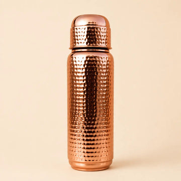 Copper hammered water bottle 