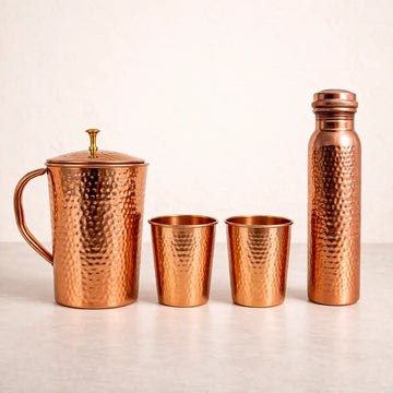 Pure Copper Drinkware Set | Home Décor