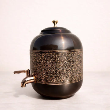 Antique Engraved Copper Water Dispenser | Handcrafted & Luxury
