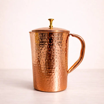 Pure Copper Hammered Water Jug | Handcrafted